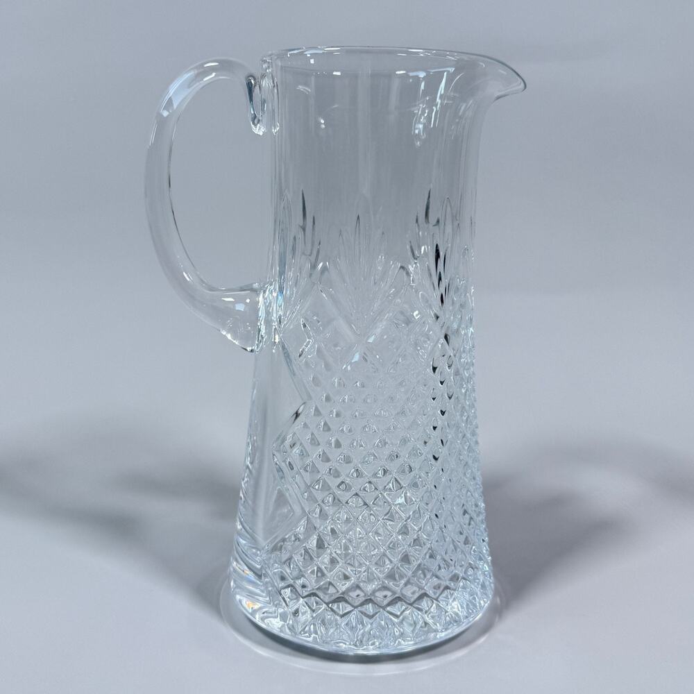 Waterford Sullivan Clear Crystal Glass Pitcher Large Water serving 9.5" tall